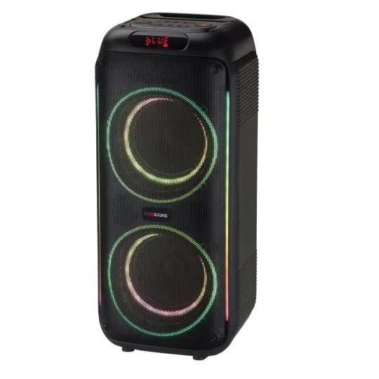 Parlante Portatil Bluetooth 5000W PMPO 2 woofers de 6,5" Eversound