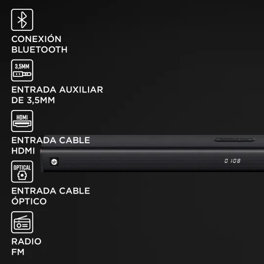 La Stromberg Anthem es una barra de sonido que combina estilo, potencia y conectividad para transformar cualquier espacio en un