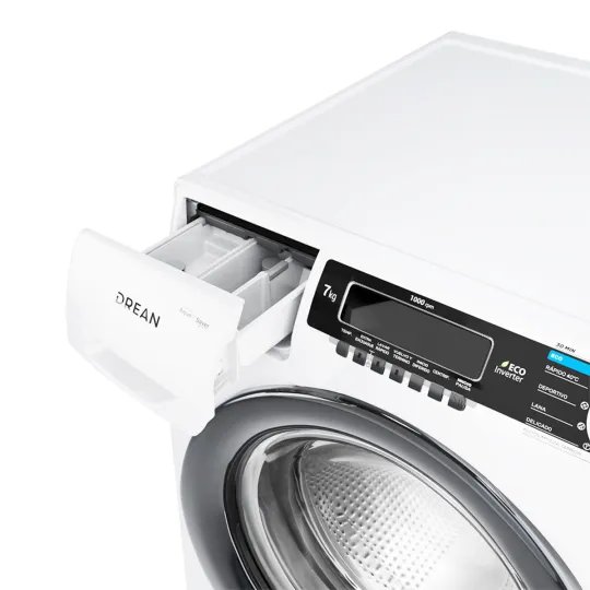 Lavarropa Drean Carga Frontal Ecoinverter 7 Kg Blanco