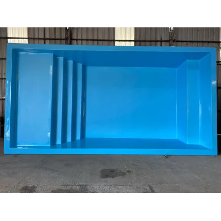 Pileta de fibra con Solarium humedo