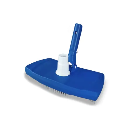 Cepillo barrefondo rectangular Vulcano: limpieza eficiente de rincones y bordes de la pileta. Compatible con pértigas y sistemas