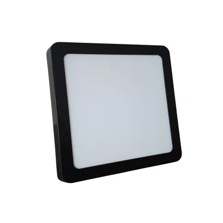 PLAFON LED 12W AVC APLICAR CUADRADO FRIO NEGRO