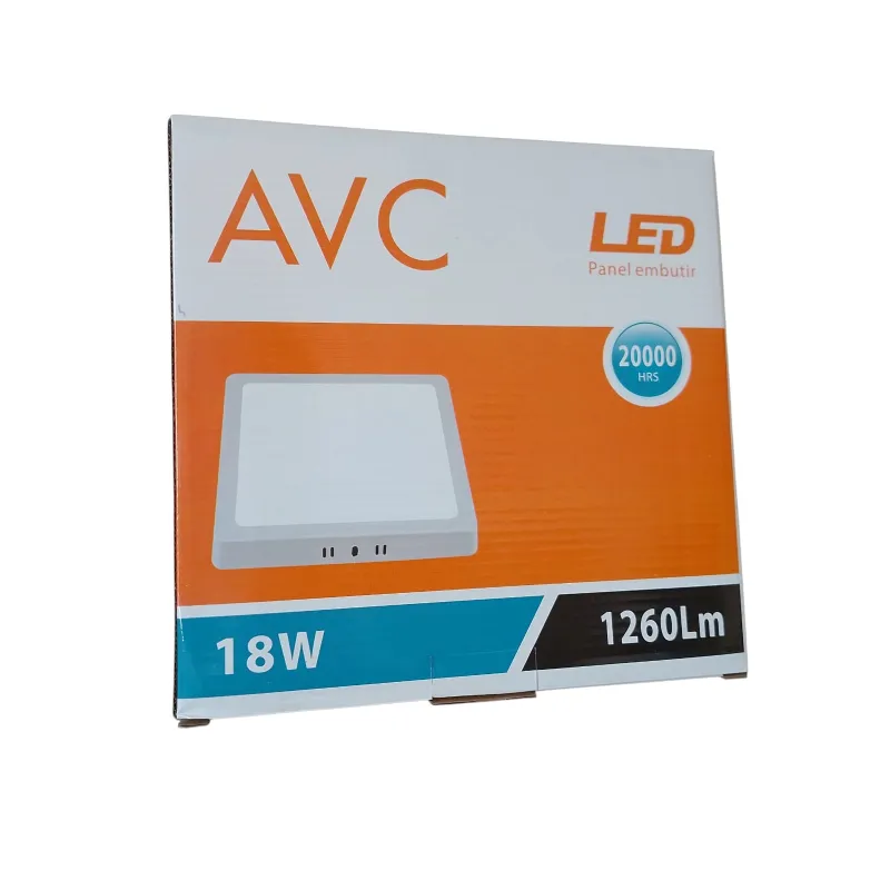 PLAFON LED 18W AVC APLICAR CUADRADO FRIO BLANCO