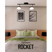 APLIQUE ROCKET II 180 ILUMINACION NEGRO