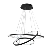 COLGANTE LED 3 AROS ILLUM NEGRO