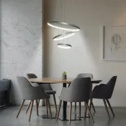 COLGANTE LED 3 AROS ILLUM NEGRO