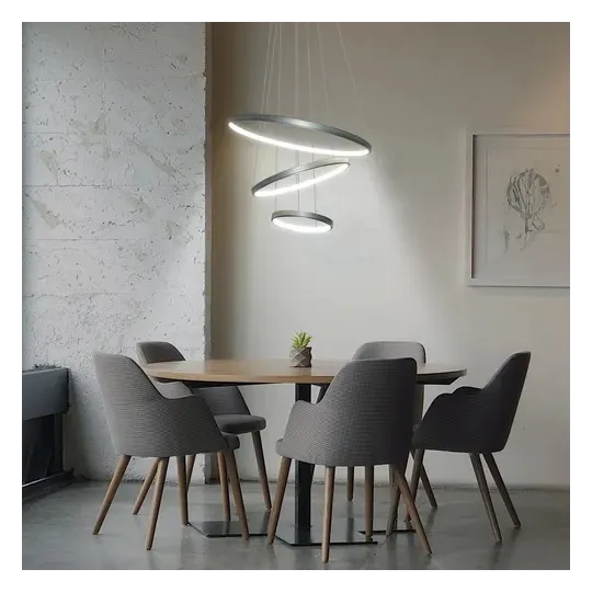 COLGANTE LED 3 AROS ILLUM NEGRO