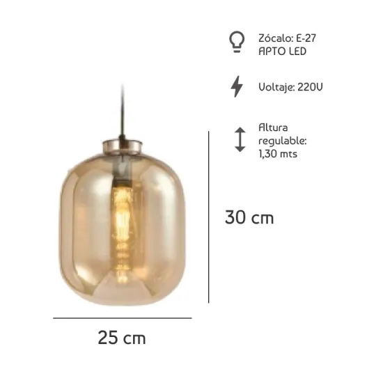COLGANTE KALMAR 180 ILUMINACION
