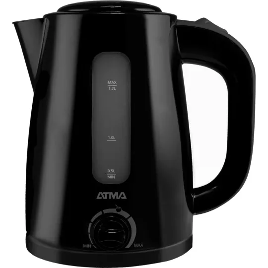Pava Eléctrica Atma con Regulador de Temperatura 1.7 lt Negra