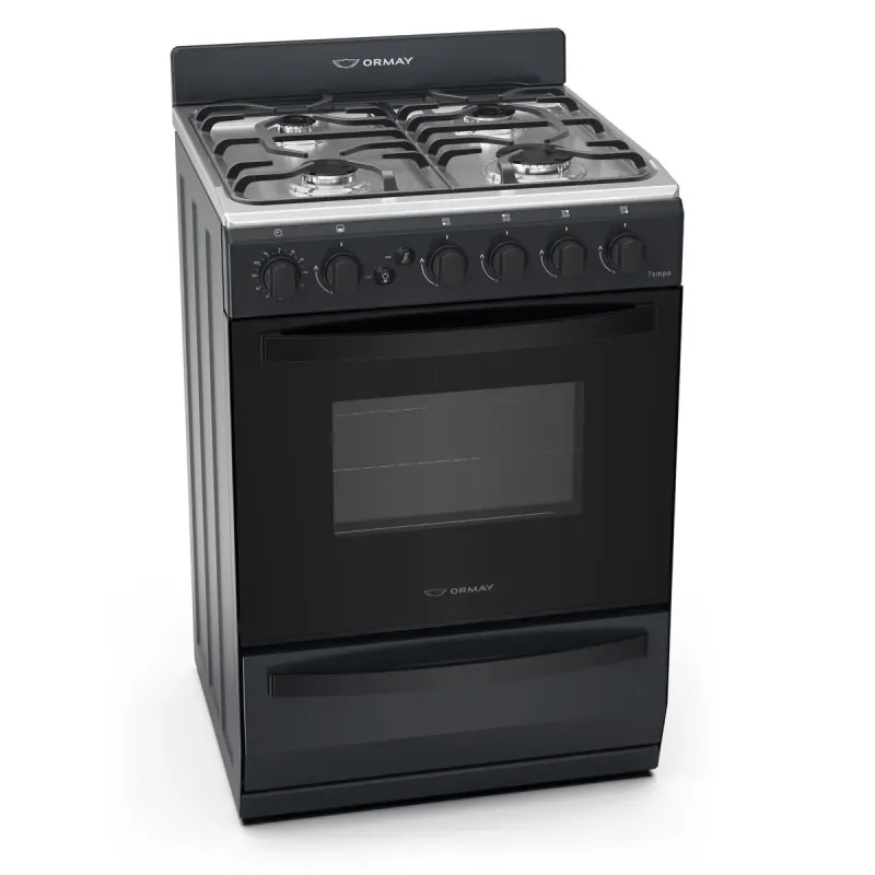 COCINA ORMAY TEMPO NEGRA MULTIGAS