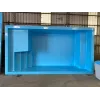 Pileta de fibra con Solarium humedo y banco