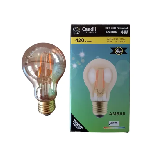 FOCO LED CANDIL VINTAGE 4W AMBAR
