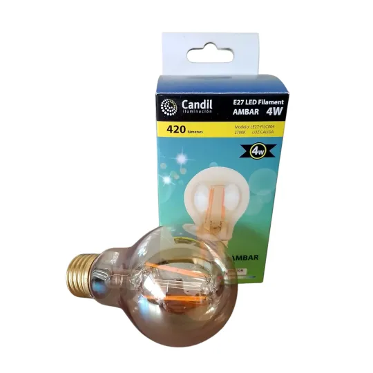 FOCO LED CANDIL VINTAGE 4W AMBAR