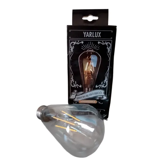 FOCO LED YARLUX VINTAGE PERA 8W CLARAS CALIDO
